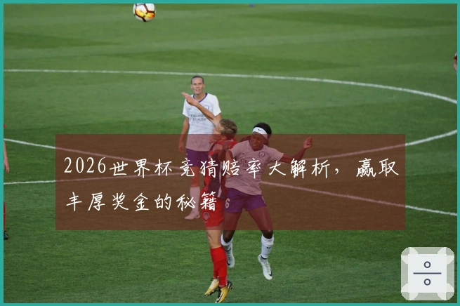2026世界杯竞猜赔率大解析,赢取丰厚奖金的秘籍
